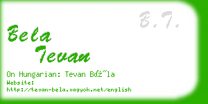 bela tevan business card